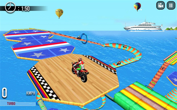 蜘蛛侠摩托车特技手机最新版：刺激的赛车模拟游戏，多样赛道！